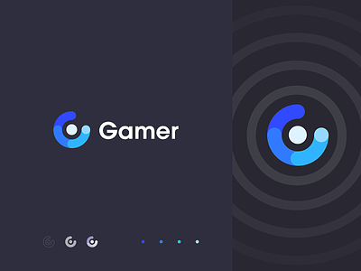 Gamer abstract art branding design game icon logo ui vector