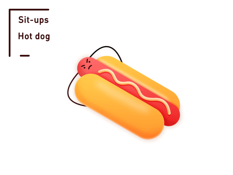 Hot dog animation character design fun gif icon illustration isometric motion graphic ui