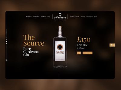 Cardrona Distillery Product Page alcohol branding distillery gin new zealand newzealand product shop typography ui ux vodka web design webdesign website whisky