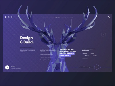 Morning UI Experiment 3d cinema 4d design experiment fonts layout stag typography ui ui design web webdesign website