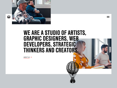 Design Studio About Us Concept branding concept design nimbus photography studio typography ui ux website