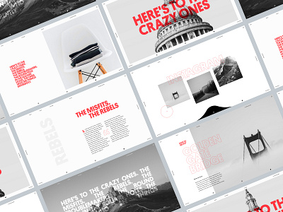 Here's to the crazy ones. branding design graphic design minimalist photography red scandinavian typography ui website