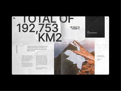 Swiss Alps Magazine 2d alps artwork black and white branding design desktop figma font landing page magazine mountain nature paper photography region switzerland typography ui website