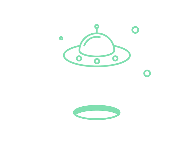 U.F.O. after effects aliens animation brew coffee design flat design green illustration minimalist sci fi tea ufo