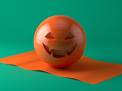 Halloween Ball 3d c4d centre cinema 4d cinema4d green halloween illustration leisure leisurecentre orange render sport workout