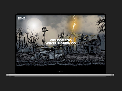 Wintrip Brew Co animation branding design home screen illustration interface pub typography ui ux website website design