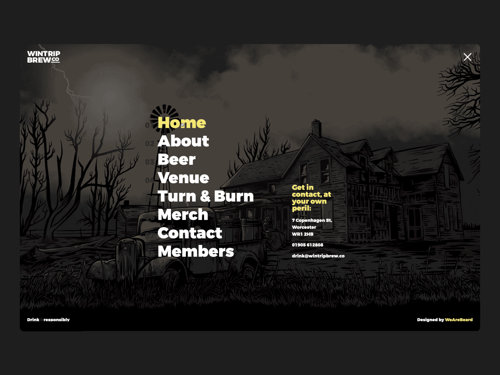 Menu Design about alcohol beer branding contact illustration members menu menu design pub ux uxui venue webdesign website