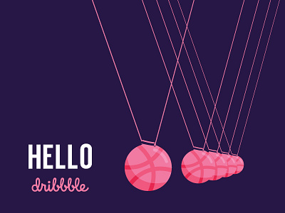 Hello Dribbble! debut dribbble first hello illustration invite shot