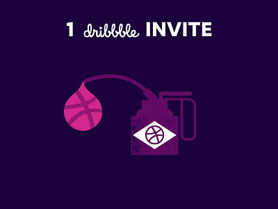 1 Dribbble Invite dribbble drilling illustration invite