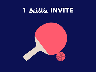1 Dribbble Invite dribbble illustration invite tabletennis