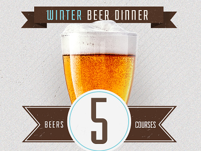 Beer Menu beer cover design dinner graphic grunge menu print retro type vintage winter