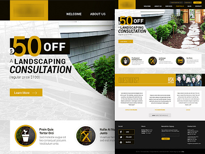 Website Design banner design graphic header homepage icon testimony title typography ui web website