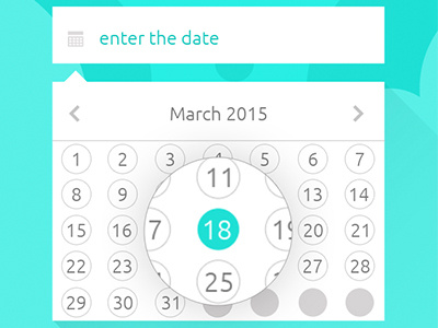 Date Picker app calendar date design flat graphic mobile picker ui ux