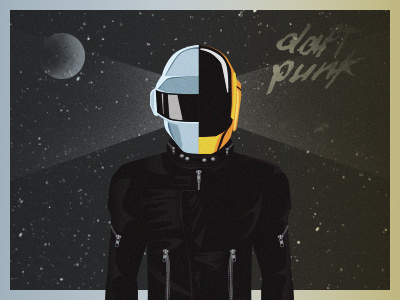 Daft Punk Illustration daft dj helmet illustration music punk