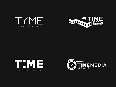 Time Media Group brand grid icon letter logo media time typography vector