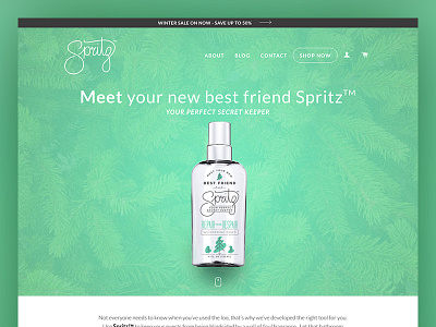 It's Here - The New Spritz Website design ecommerce icon landing logo page product shopify ui ux website