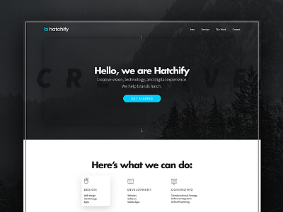 Hatchify Website agency case study design desktop hatchify icon landing mockup portfolio website work