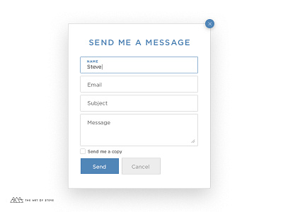 Simple Form active clean design field form mail message popup send simple ui