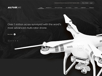 Altus Home Page Concept altus concept drone home landing product survey ui website