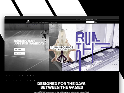 adidas Alphabounce Landing Page adidas animation campaign landing launch shoe website