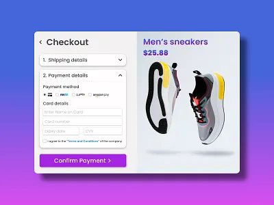 Checkout page appdesign branding carddesign checkoutpage dailydesign design desktopdesign dribbble dribbbledesign graphic design landingpage paymentpage shoppingcart shoppingdesign ui uiux ux uxdesign webdesign websitedesign