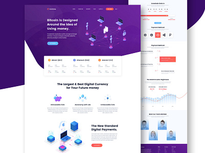 Translang - Digital Currency Landing Page Design bitcoin cryptobusinesstheme cryptocurrency digitalcoin