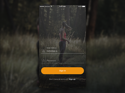 Fitness App - Sign In