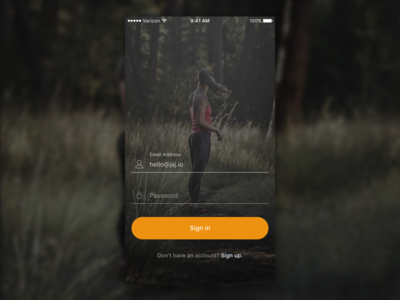 Fitness App - Sign In fitness health mobile sign in ui user interface wellness