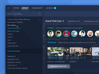 Steam - Blue Minimal Theme