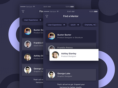 Mentor Search mentor mobile results search