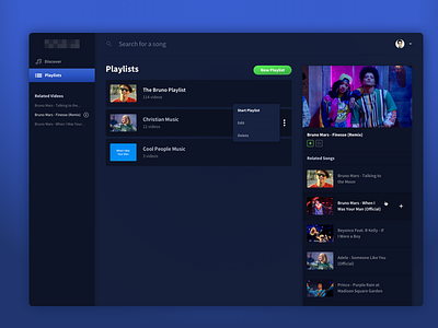 YouTube Playlist Manager - Playlists dark ui manager playlist video youtube