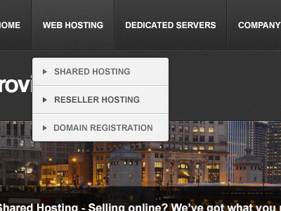 Web Hosting dark drop down grain hosting web hosting