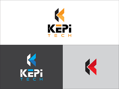 Kepi tech solution IT base creative business company logo.