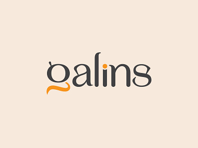 Galins professional wordmark text based clean unique logo design