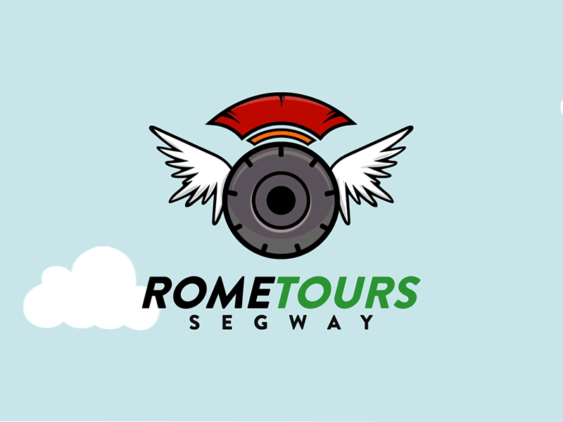 Segway Rome - Logo&Animation clouds gif logo motion roman rome segway sky wheel wings