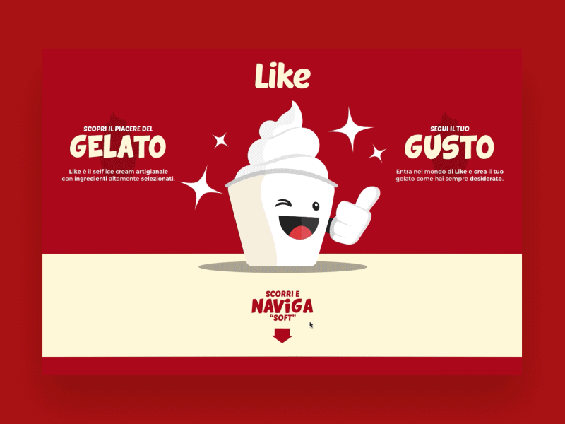 Smooth layout - Like self ice-cream cream gelato ice cream jelly layout like red smooth