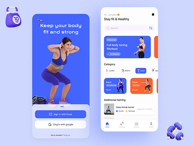 Workout App activity app clean design gym health interface ios minimal mobile mobile app sport tracker trainer training ui ui ux ux wellness workout