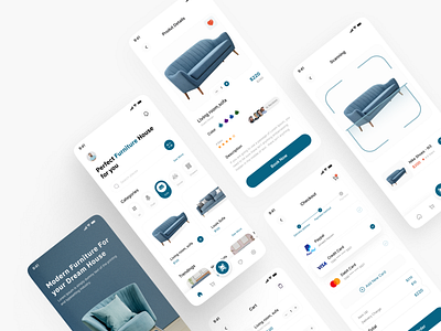 Furniture E-shop App Design app app design cool design e shop design figma furnture app illustration logo mobile app ui design ui ux ux design