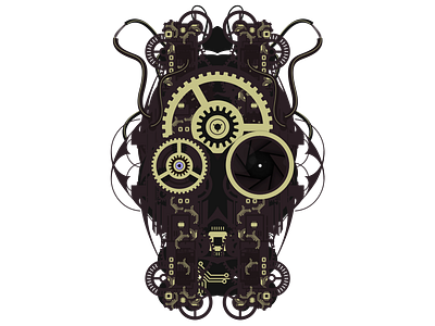 Steampunk mask illustration