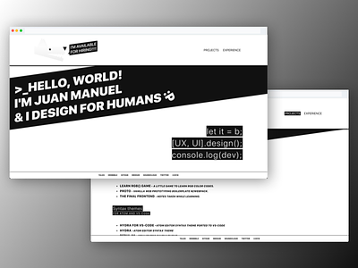 juanmnl.com - 2018 branding personal website