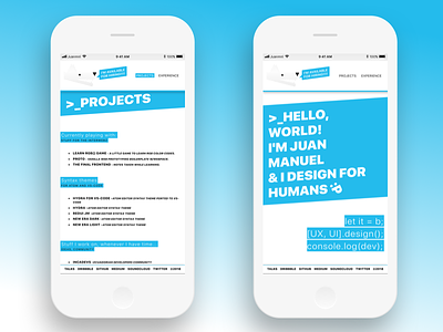 juanmnl.com - 2018 Mobile Website branding mobile personal web website