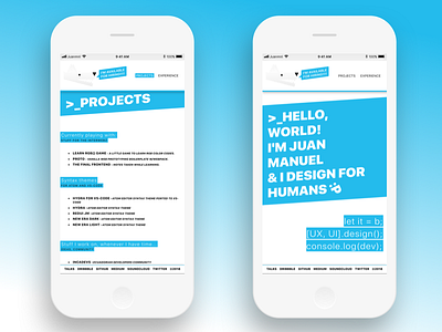 juanmnl.com - 2018 Mobile Website