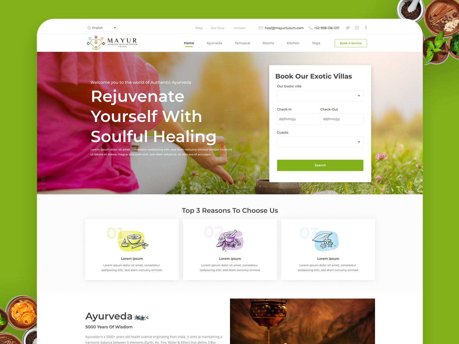 Ayurveda Website Design By Karthik Reddy On Dribbble