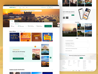 Happy Easy GO Redesign branding cleandesign colorful design homepage landingpage minimal redesign ux websitedesign