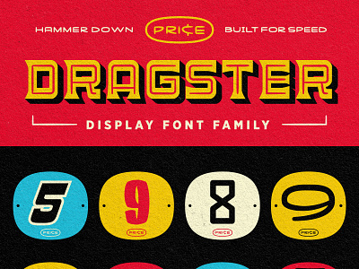 DRAGSTER Font Family font illustration typography