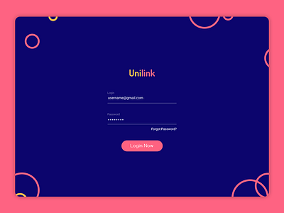 Login circles cool login password playful signup trendy ui ux vibrant