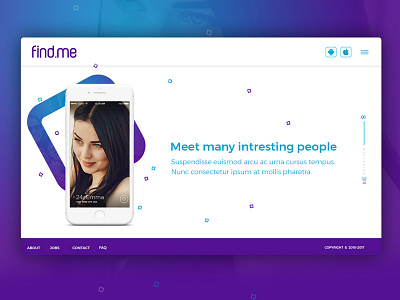 Dating app - web page animated concept user experience website