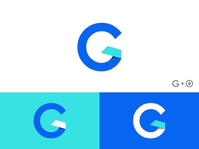 Minimal Logo concept G+video alphabet concept letter g logo minimal monogram neon video