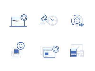 Icons ai article automatic icons process responsive set smile