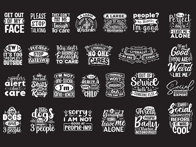 Antisocial SVG typography quote lettering for T-shirt antisocial handdrawn lettering motivational quote quote svg typography
